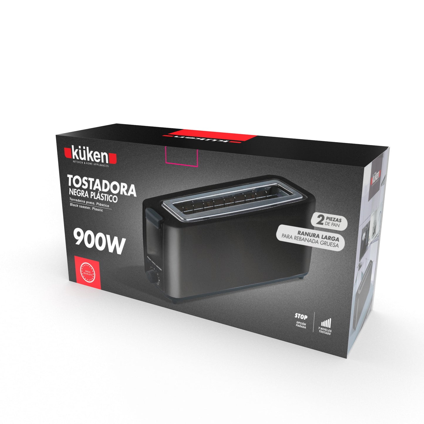TOST. KUKEN 35090 1R LARGA NEGRO 900W 1 / 5