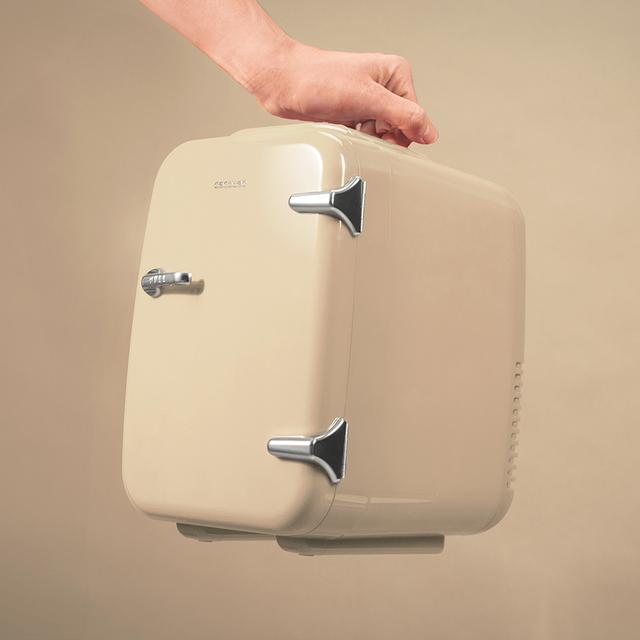 Bolero MiniCooling 4L Habana Cream Frigorífico con funcionamiento 12 V-220 V, compatible coche y caravanas, función enfriamiento y calentamiento, rango temperatura 7-65 ºC, transporte fácil.