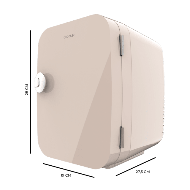 Bolero MiniCooling 4L Río Cream Frigorífico con funcionamiento 12 V-220 V, compatible coche y caravanas, función enfriamiento y calentamiento, rango de temperatura 5-65 ºC, transporte fácil.