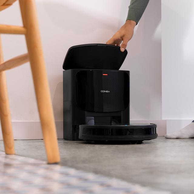 Conga 2499 Ultra Home Advanced Robot aspirador con base de autovaciado. Cuenta con tecnología giroscópica, limpieza ordenada de la totalidad de la superficie recorrida. Friega, aspira y barre a la vez.