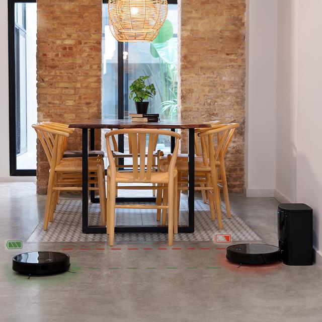 Conga 2499 Ultra Home Advanced Robot aspirador con base de autovaciado. Cuenta con tecnología giroscópica, limpieza ordenada de la totalidad de la superficie recorrida. Friega, aspira y barre a la vez.