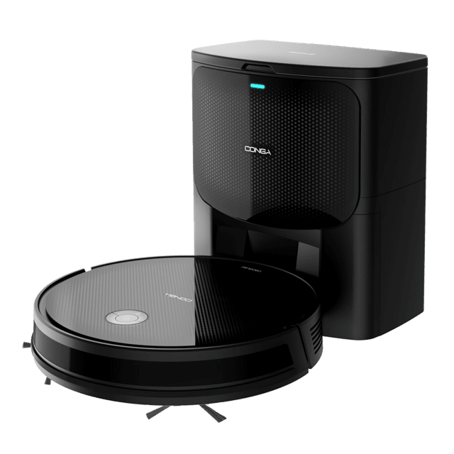 Conga 2499 Ultra Home Advanced Robot aspirador con base de autovaciado. Cuenta con tecnología giroscópica, limpieza ordenada de la totalidad de la superficie recorrida. Friega, aspira y barre a la vez.