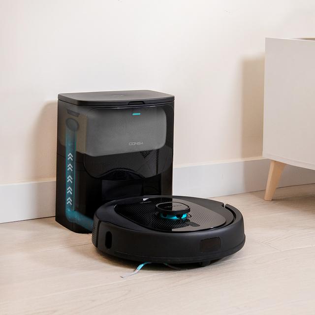 Conga 8290 Immortal Ultra Power Home Genesis Robot aspirador con navegación láser y base de autovaciado. Bolsa de 3 litros. 4 en 1: barre, aspira, friega y pasa la mopa.