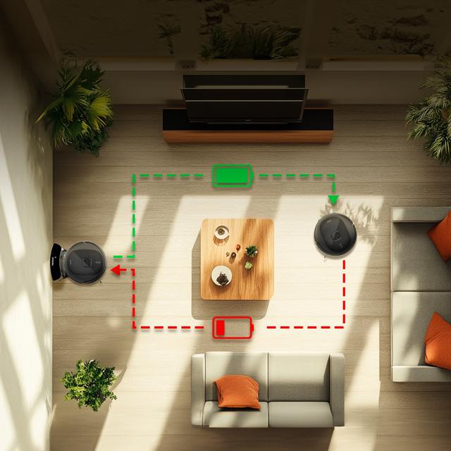 Conga 9590 Spin Revolution Ultra Power Home Robot aspirador con navegación láser. Inteligencia artificial, evita objetos. 4 en 1: barre, aspira, friega y pasa las mopas. 10.000 Pa de succión. Máximo 240 minutos de autonomía.