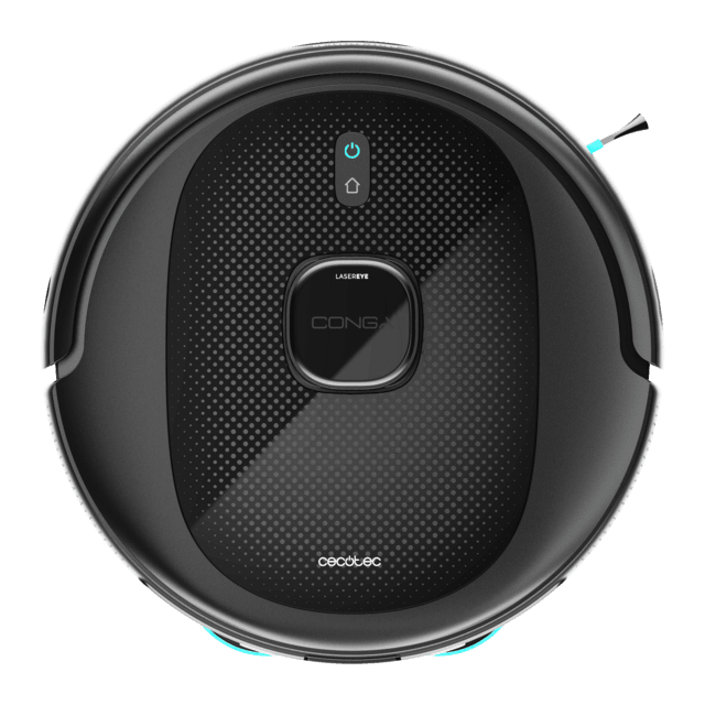 Conga 9590 Spin Revolution Ultra Power Home Robot aspirador con navegación láser. Inteligencia artificial, evita objetos. 4 en 1: barre, aspira, friega y pasa las mopas. 10.000 Pa de succión. Máximo 240 minutos de autonomía.
