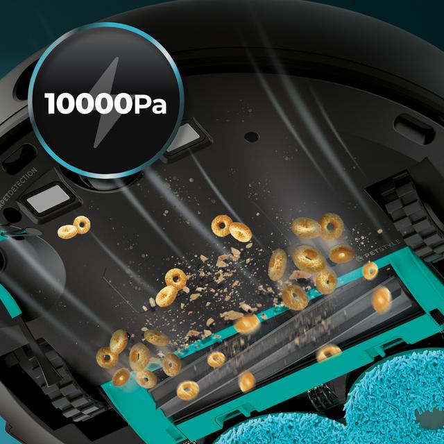 Conga 9590 Spin Revolution Ultra Power Home Robot aspirador con navegación láser. Inteligencia artificial, evita objetos. 4 en 1: barre, aspira, friega y pasa las mopas. 10.000 Pa de succión. Máximo 240 minutos de autonomía.