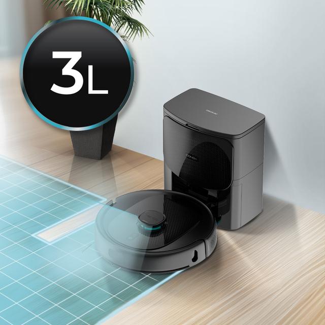 Conga 9590 Spin Revolution Ultra Power Home Robot aspirador con navegación láser. Inteligencia artificial, evita objetos. 4 en 1: barre, aspira, friega y pasa las mopas. 10.000 Pa de succión. Máximo 240 minutos de autonomía.