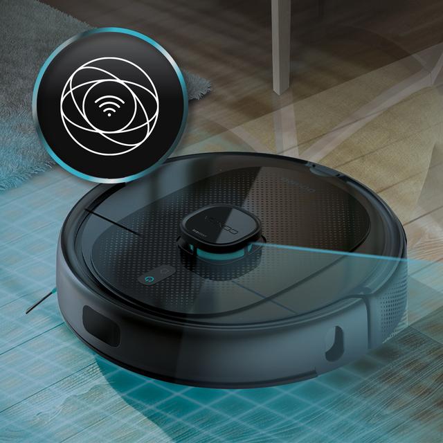 Conga 9590 Spin Revolution Ultra Power Robot aspirador con navegación láser inteligente. 4 en 1: barre, aspira, friega y pasa las mopas. 10.000 Pa de succión. Máximo 240 minutos de autonomía. Fregado profesional con mopas giratorias.