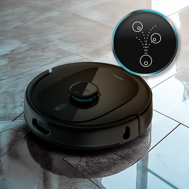 Conga 9990 AI Spin Revolution Ultra Power Home Robot aspirador con navegación láser y base de autovaciado de polvo.