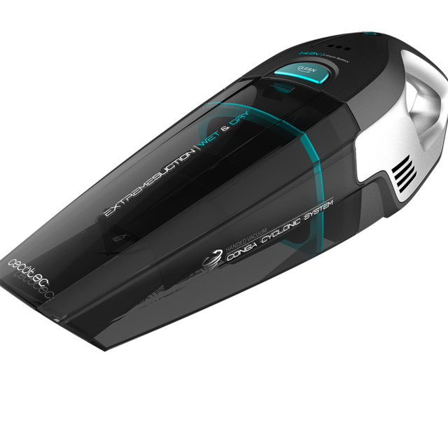 Conga Immortal ExtremeSuction 14,8 V Hand. Aspirador de Mano que aspira sólidos y líquidos, Ligero y sin Bolsas, Tiempo de autonomía 20 Minutos, 14,8 V, Tecnología ciclónica
