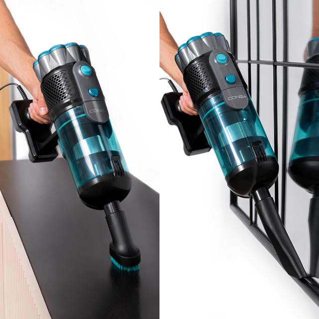Conga PopStar 600 Vital Aspirador escoba con cable. Potencia máxima de hasta 600 W y poder de succión de hasta 18 kPa. Depósito de 500 ml.