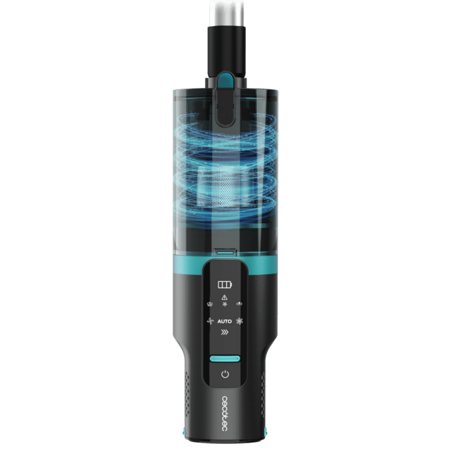 Conga Rockstar 10000 Nebula Station Aspirador escoba sin cables sin bolsa 3 en 1 con ciclón paralelo y base de autovaciado. Potencia de 450 W, 30 kPa y 70 minutos de autonomía.