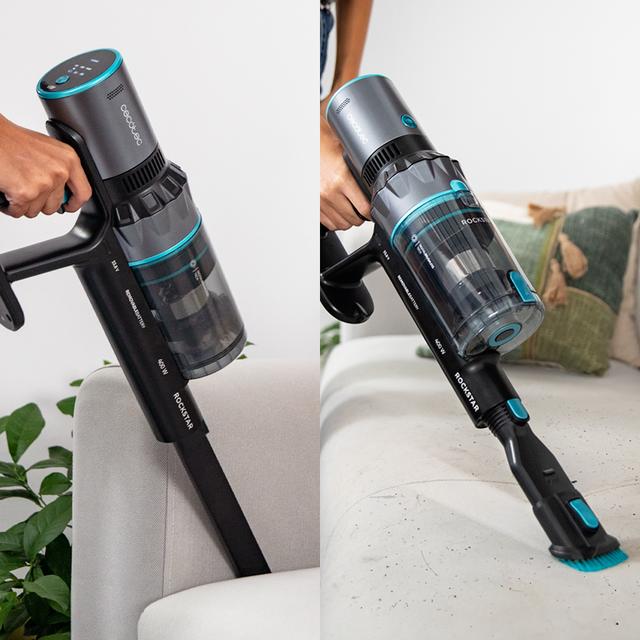 Conga Rockstar 2500 Thunder Flex Animal Aspirador escoba sin cables sin bolsa 3 en 1 con ciclón paralelo. Potencia de 400 W, 30 kPa y 122 aW. 65 minutos de autonomía.