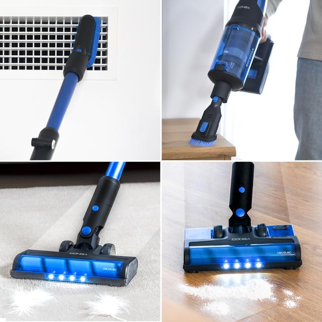 Conga Rockstar 8500 Infinity ErgoWet Animal Turbo T Aspirador vertical 4 en 1 con potencia 680 W, 30 kPa y 100 minutos de autonomía.