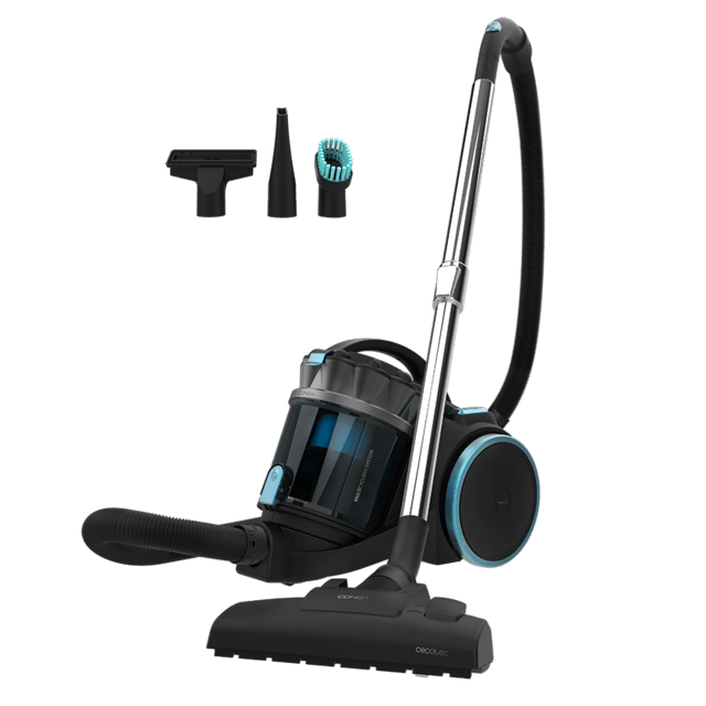 Conga Rockstar Multicyclonic XXL Aspirador sin bolsa de trineo de 800 W. Multiciclónico sin bolsas. Máxima capacidad del depósito de hasta 4 L con filtrado de alta eficiencia y tubo telescópico metálico.