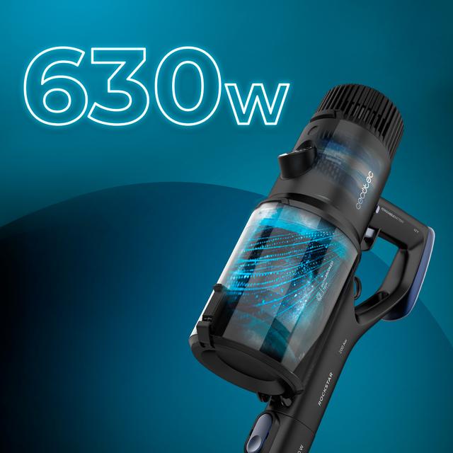 Conga Rockstar Premium Ultra4 Aspirador vertical 4 en 1 con potencia 630 W, 30 kPa y 100 minutos de autonomía. Cepillo Jalisco. Con 200 AW de potencial. WaterTank y accesorio especial para animales.