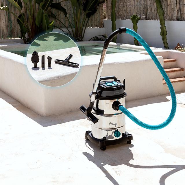 Conga Rockstar Wet & Dry Steel Pro Tool Aspirador de sólidos y líquidos de metal que permite una mayor durabilidad y resistencia con capacidad de 30 L y 1600 W de potencia para acabados perfectos.