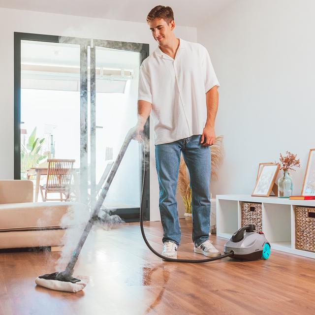 HydroSteam 2000 EasyHome Max Vaporeta de trineo con potencia de 2000W. Limpia y desinfecta para acabados perfectos. Hasta 150 minutos de trabajo continuo ininterrumpido. Depósito XXL de 2l .