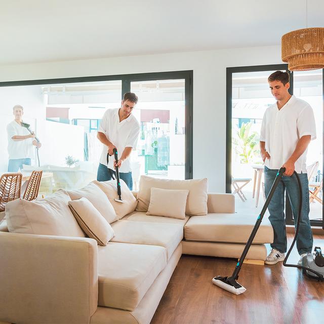 HydroSteam 2000 EasyHome Max Vaporeta de trineo con potencia de 2000W. Limpia y desinfecta para acabados perfectos. Hasta 150 minutos de trabajo continuo ininterrumpido. Depósito XXL de 2l .