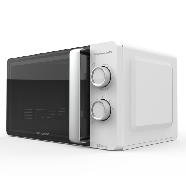 ProClean 3010. Microondas de 700 W, 20 L de capacidad, Tecnología 3DWave, Modo Descongelación, 6 Niveles de Potencia, Temporizador 30 mins (Proclean 3010)