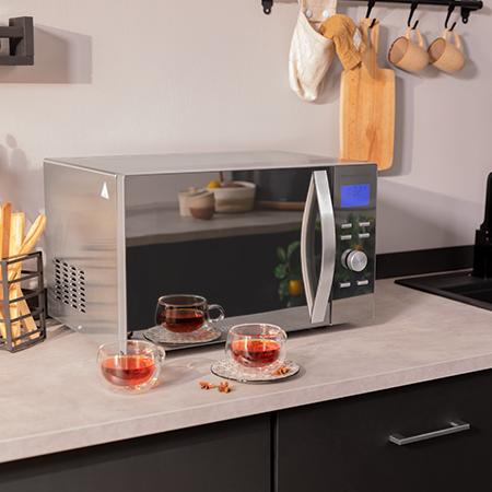 ProClean 8110. Microondas con Grill de 1000 W, Capacidad de 28l, Revestimiento Ready2Clean, Grill 1000W, 5 Niveles Funcionamiento, 8 Programas, Temporizador 60 min, Pantalla LED