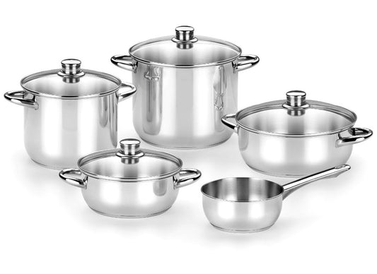 BATERIA COCINA MONIX OPTIMA 5 PIEZAS TAPA CR/INOX