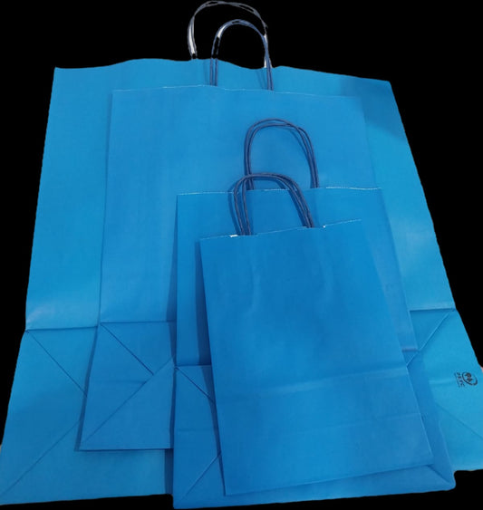 Bolsa de papel azul M