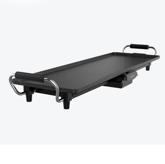 Tasty&Grill 3000 RockWater XL Plancha de asar eléctrica de 2400 W con revestimiento Rockstone y placas mixtas