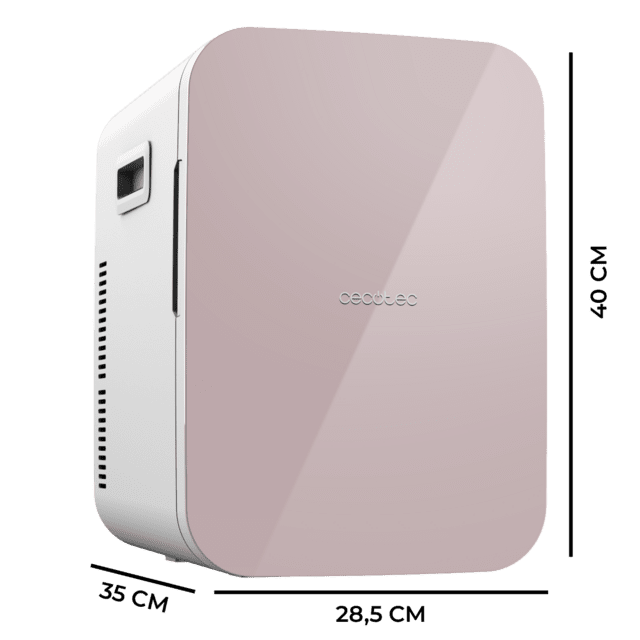 Bolero MiniCooling 20L Bahamas Pink Frigorífico con funcionamiento 12V-220V, compatible con coches y caravanas, función enfriamiento y calentamiento, rango temperatura de 7 a 65 ºC y transporte fácil.