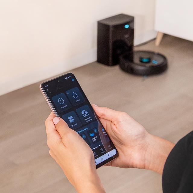 Conga 7490 Immortal Home X-Treme Robot aspirador con navegación láser y base de autovaciado. 4 en 1: barre, aspira, friega y pasa la mopa. Potencia de succión de 2600 Pa. 120 minutos de autonomía.