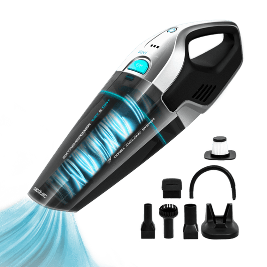 Conga Immortal ExtremeSuction 11,1 V Hand. Aspirador de Mano que aspira sólidos y liquidos,Ligero y sin Bolsas, Tiempo de autonomía 20 Minutos, 11,1 V, Tecnología ciclónica
