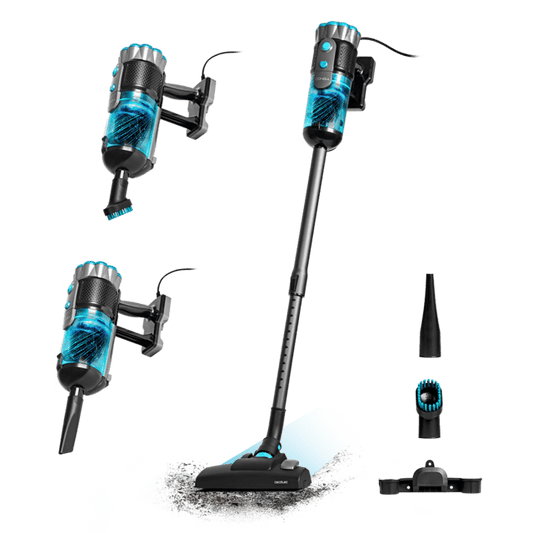 Conga PopStar 600 Vital Aspirador escoba con cable. Potencia máxima de hasta 600 W y poder de succión de hasta 18 kPa. Depósito de 500 ml.