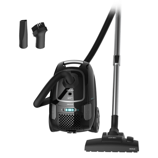 Conga Powerbag 4000 XL Aspirador con bolsa y cable de 890 W de potencia. Con bolsa. Máxima capacidad del depósito de hasta 4 L con filtrado de alta eficiencia y tubo telescópico metálico.