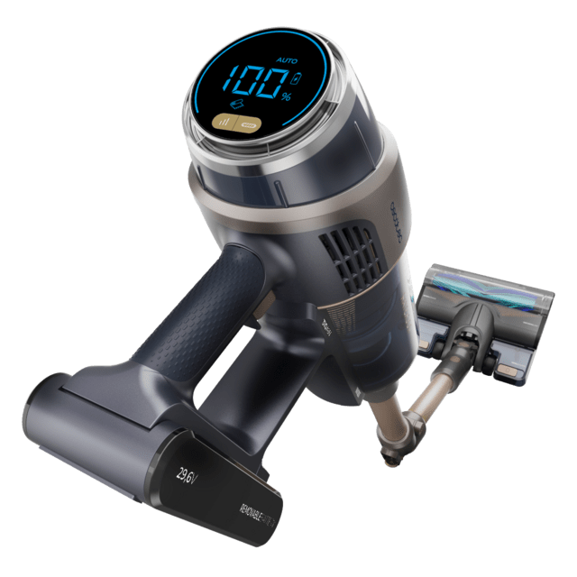 Conga Rockstar 12500 Stellar AquaPet Flex Aspirador escoba sin cables sin bolsa. Máxima potencia de succión de 310 AW y ultrapotencia de 700 W. 100 minutos de autonomía.