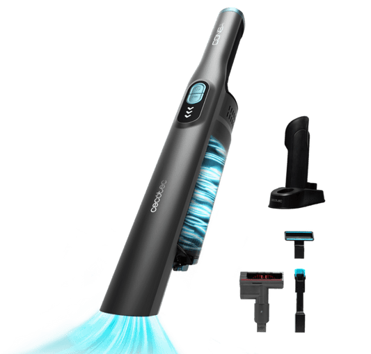 Conga Rockstar Micro+ Turbo Aspirador de mano ultraligero con motor Digital Brushless de 210 W y 20 kPa de poder de succión. Autonomía de hasta 40 minutos. Dos modos de potencia.