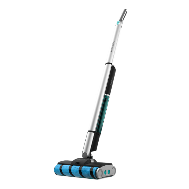 FreeGo Wash Twice Spray Fregona eléctrica sin cables con 40 minutos de autonomía. Doble rodillo. Depósito de agua limpia de 450 ml y agua sucia de 350 ml.