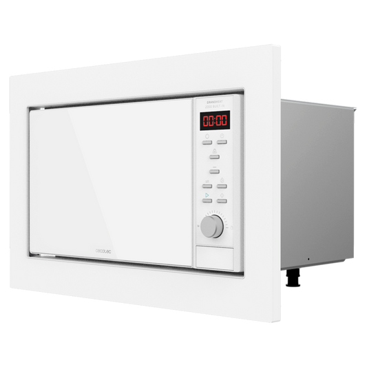 GrandHeat 2350 Built-In White. Microondas encastrable Digital de 900W, Integrable, 23 Litros, Grill, 9 Funciones preconfiguradas, Temporizador