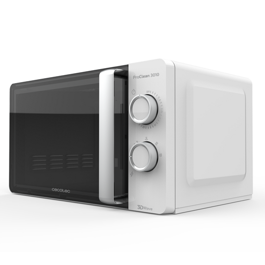 ProClean 3010. Microondas de 700 W, 20 L de capacidad, Tecnología 3DWave, Modo Descongelación, 6 Niveles de Potencia, Temporizador 30 mins (Proclean 3010)